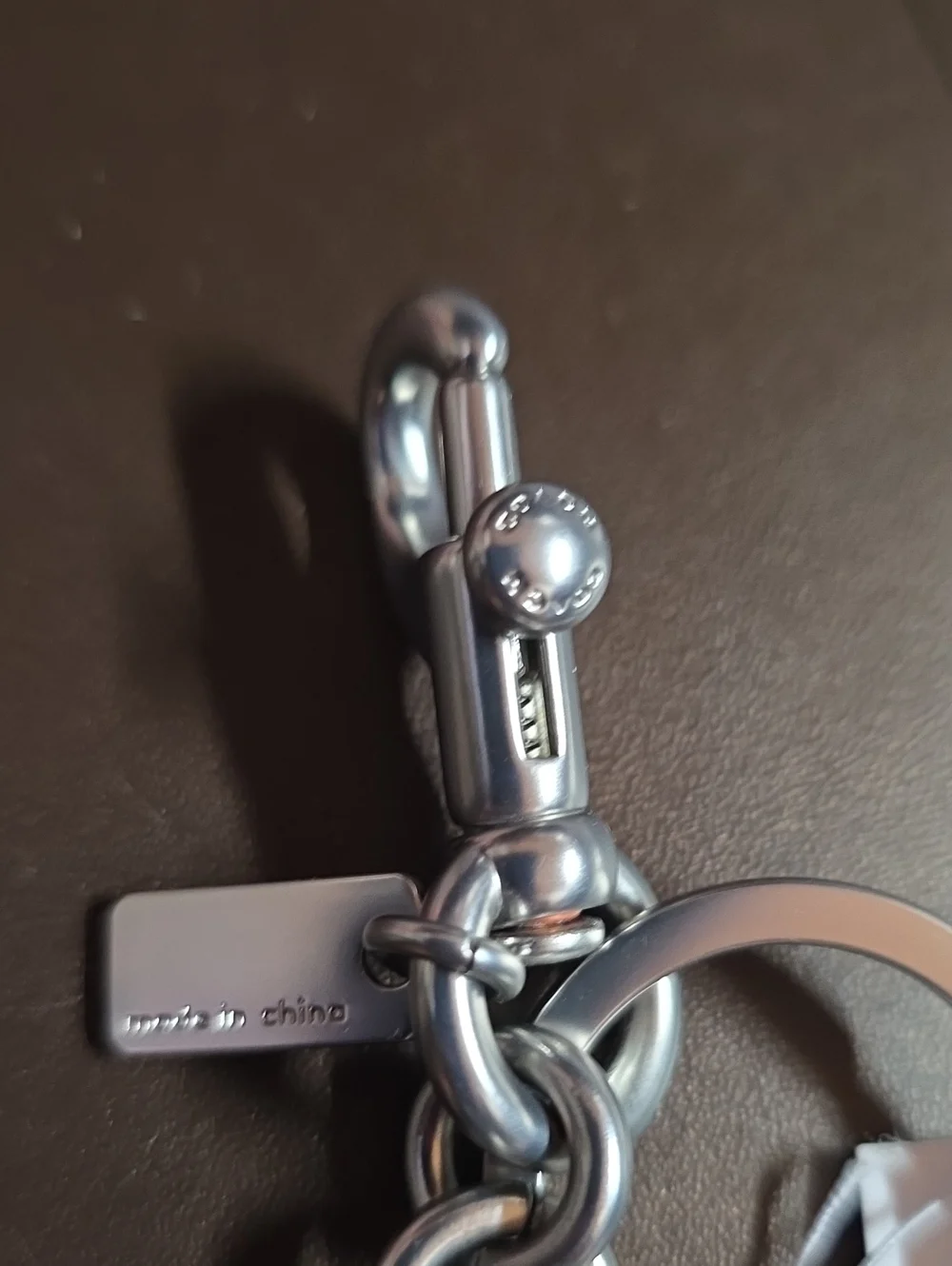 Coach Embellished Lg. Crystal Black Cherries Charm/ Key Ring Nwt Silver Hardware